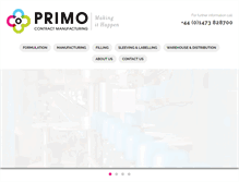 Tablet Screenshot of primo.mfg.co.uk